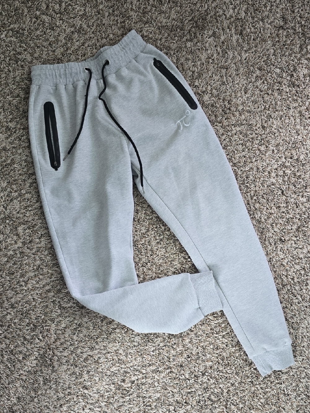 Source Unknown Light Gray Sweatpants Joggers with Black Accents